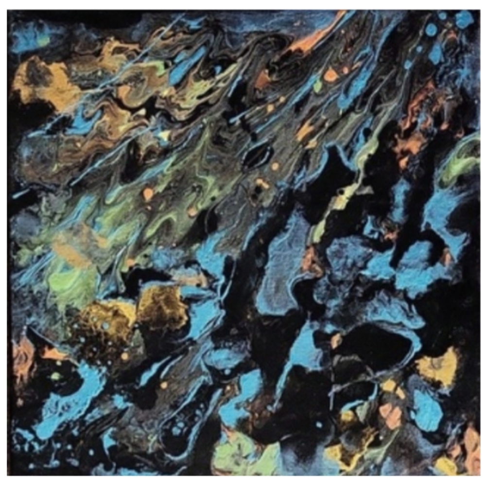 Hand Crafted Abstract Design 12x12 Inches Canvas Picture